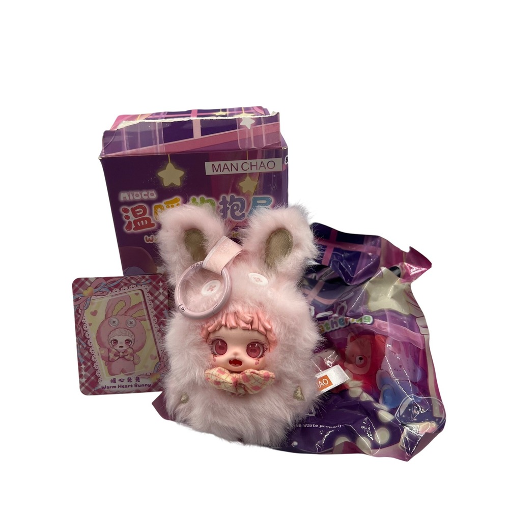 MIOCO Warm Hug Warm Heart Bunny Plush Pendant Figure Confirmed Blind Box Card